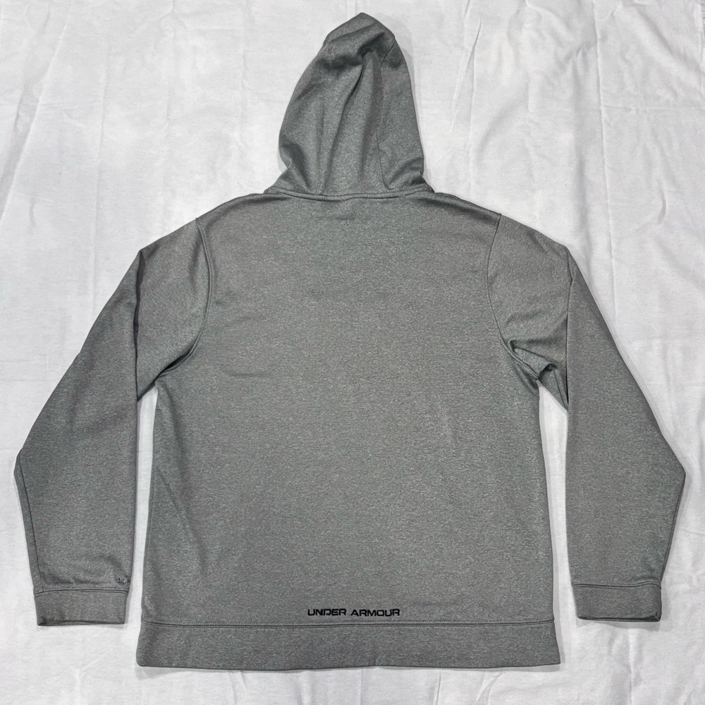 Under Armour Men's Loose Fit Hoodie Sweatshirt Size Medium Gray And Neon Green - Picture 2 of 9